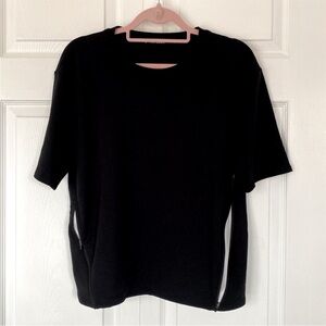 Thrive Societe Short Sleeve Shirt Top Black size Large